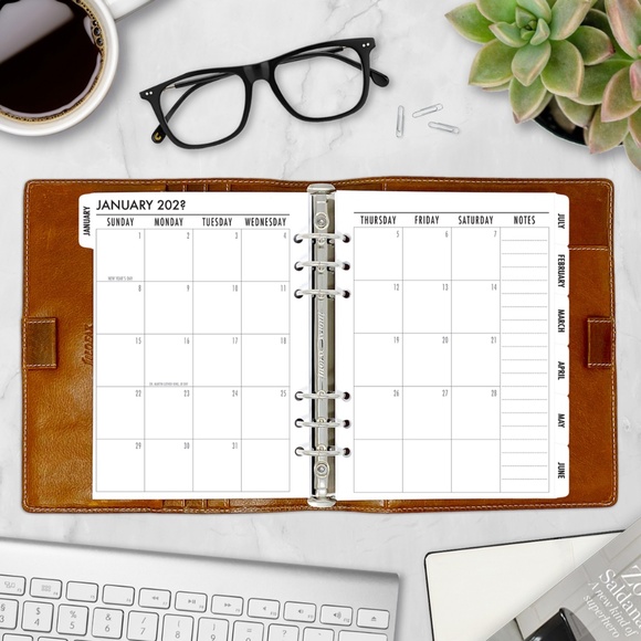 2026 Tabbed Insert Calendar FIT Louis Vuitton Agenda: PM, MM, GM all Sz Avail - Picture 14 of 14